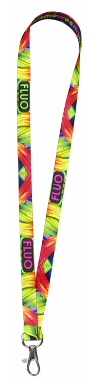 smycz reklamowa jaskrawa fluo 